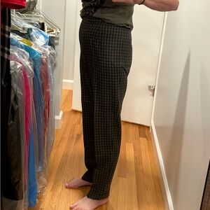 Women’s Olive & Navy Plaid slacks